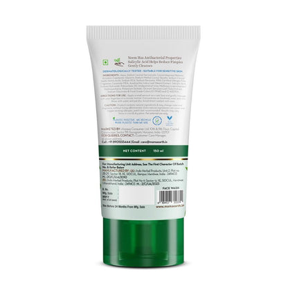 Mamaearth Pimple Clear Face Wash with Neem & Salicylic Acid 150 ml |Fights Pimples & Acne|Reduces Marks|Purifies Skin|Gently Cleanses|For All Skin Types|Controls Excess Oil | For Men and Women - Image 3