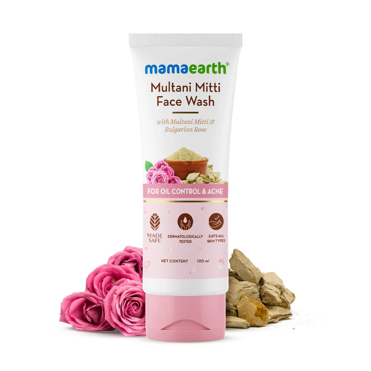 Mamaearth Radiant Skin Care Duo: Multani Mitti Face Wash + Vitamin C Sunscreen (100 ml + 50 gm) - Image 2