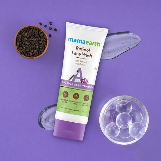Mamaearth Retinol Face Wash with Retinol & Bakuchi for Fine Lines and Wrinkles (100 ml) - Image 2