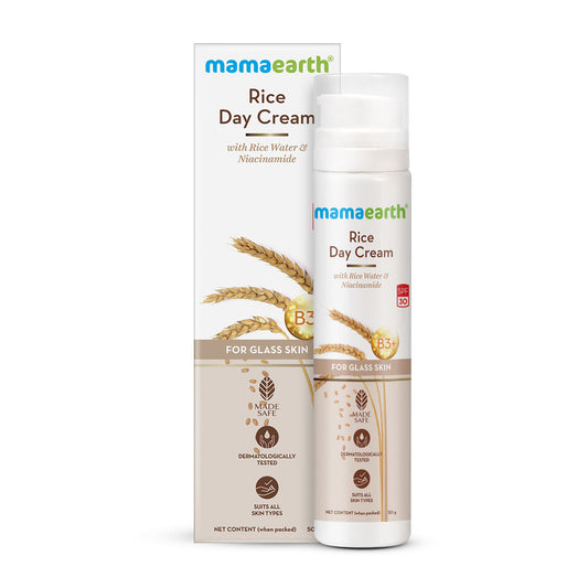 Mamaearth Rice Day Cream With Rice Water & Niacinamide for Glass Skin - 50 gm