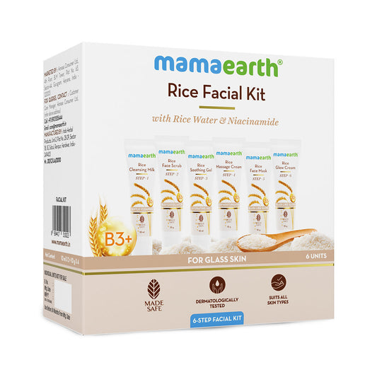 Mamaearth Rice Facial Kit With Rice Water & Niacinamide for Glass Skin - 60 gm