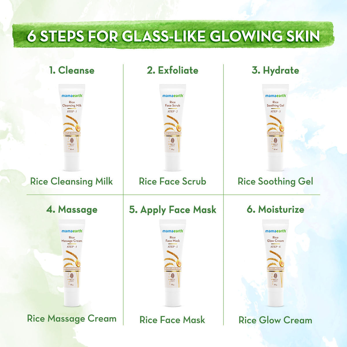 Mamaearth Rice Facial Kit With Rice Water & Niacinamide for Glass Skin - 60 gm - Image 4
