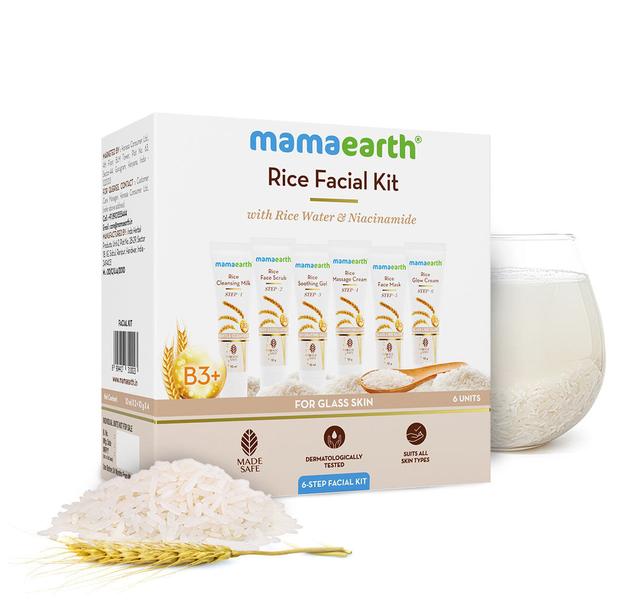 Mamaearth Rice Facial Kit With Rice Water & Niacinamide for Glass Skin - 60 gm - Image 5
