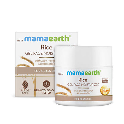 Mamaearth Rice Gel Face Moisturizer With Rice Water & Niacinamide for Glass Skin (100 ml)
