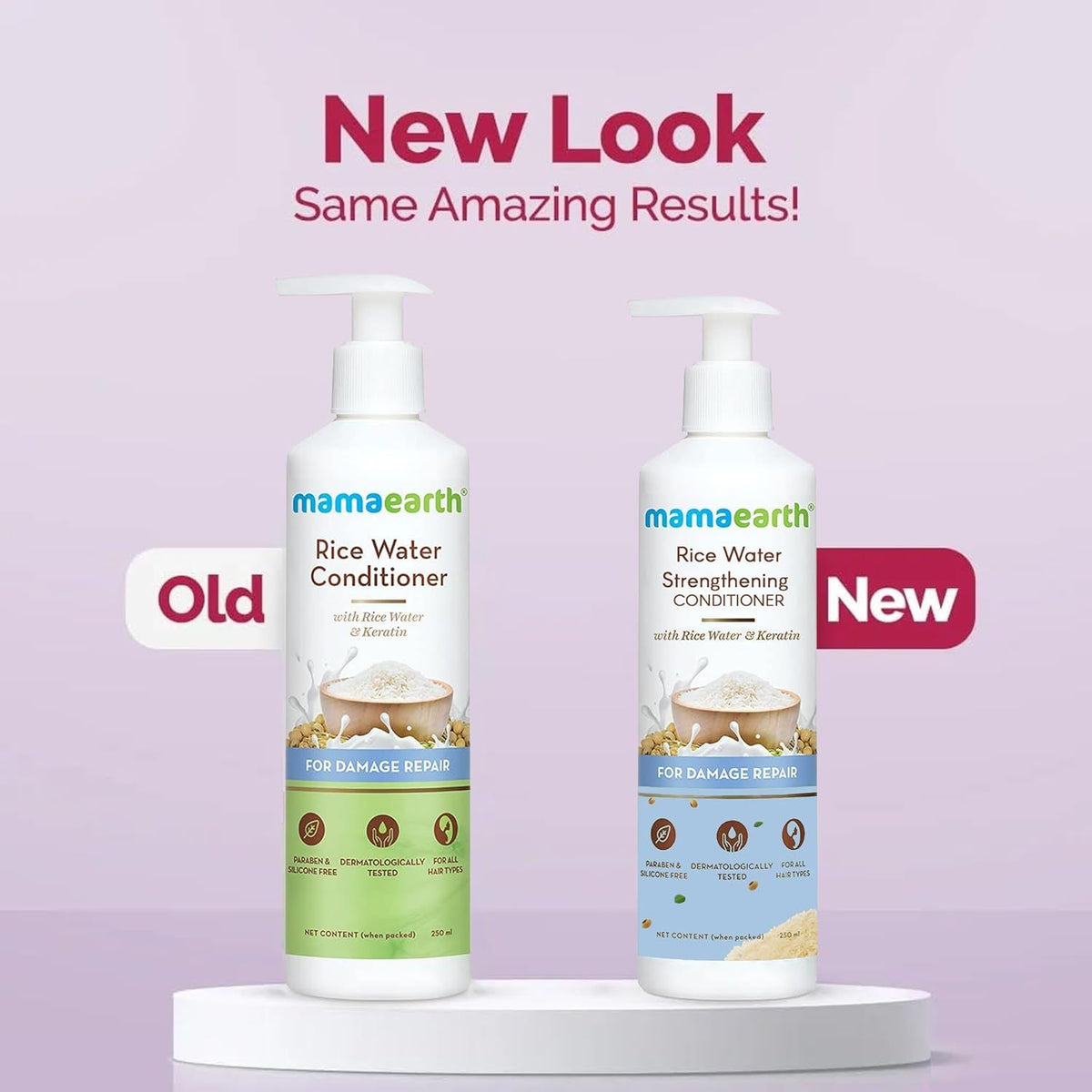 Mamaearth Rice Water Conditioner with Rice Water & Keratin for Damaged Repair (250 ml) - Image 3