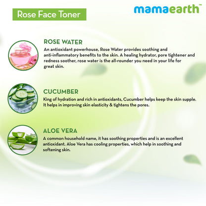 Mamaearth Rose Water Face Toner with Witch Hazel & Rose Water for Pore Tightening (200 ml ) - Image 3