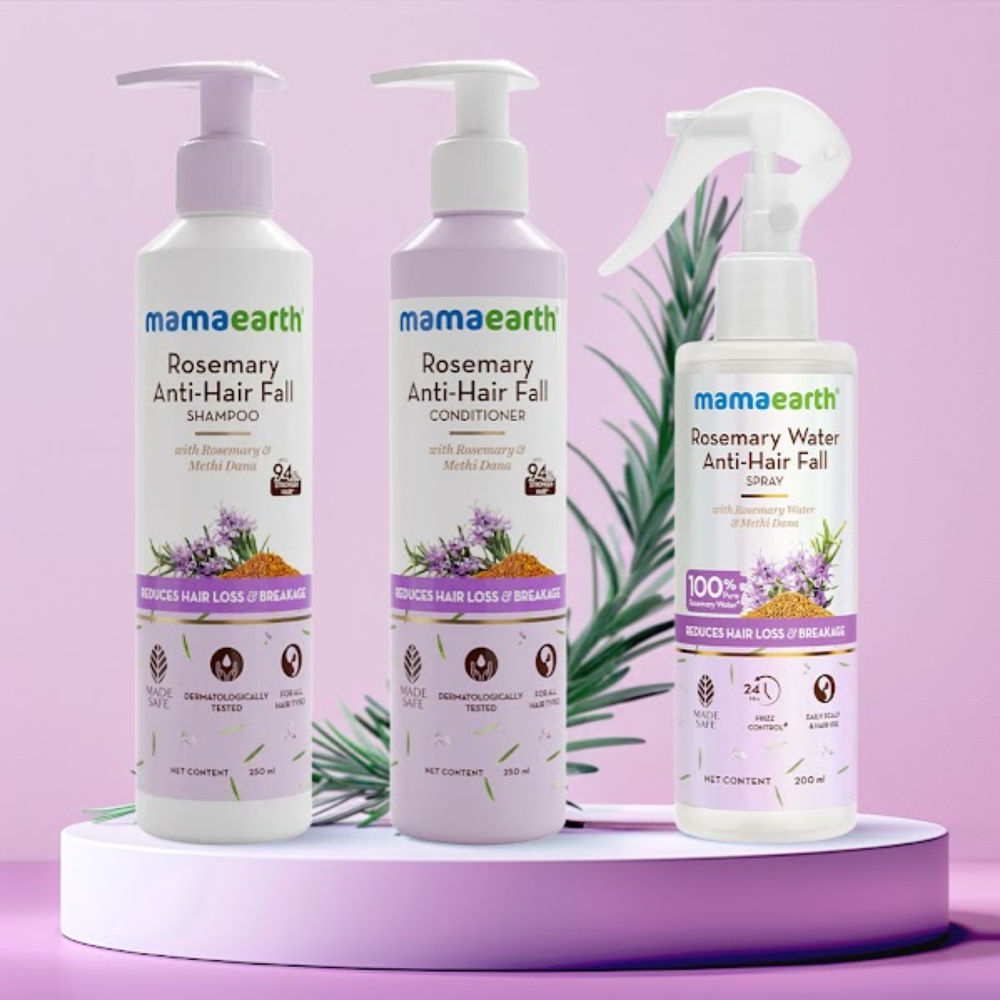 Mamaearth Rosemary Anti-Hair Fall Combo (Rosemary Anti-Hair Fall Shampoo-250 ml + Anti-Hair Fall Conditioner-250 ml + Anti-Hairfall Spray-200 ml)
