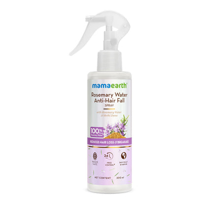 Mamaearth Rosemary Anti-Hairfall Spray| Hair Growth, Stronger, Denser Hair| 24Hr Frizz Control | Folligen ANALupe, Fision Aquashield | Shiny, Smooth Hair 200 ml - Image 3