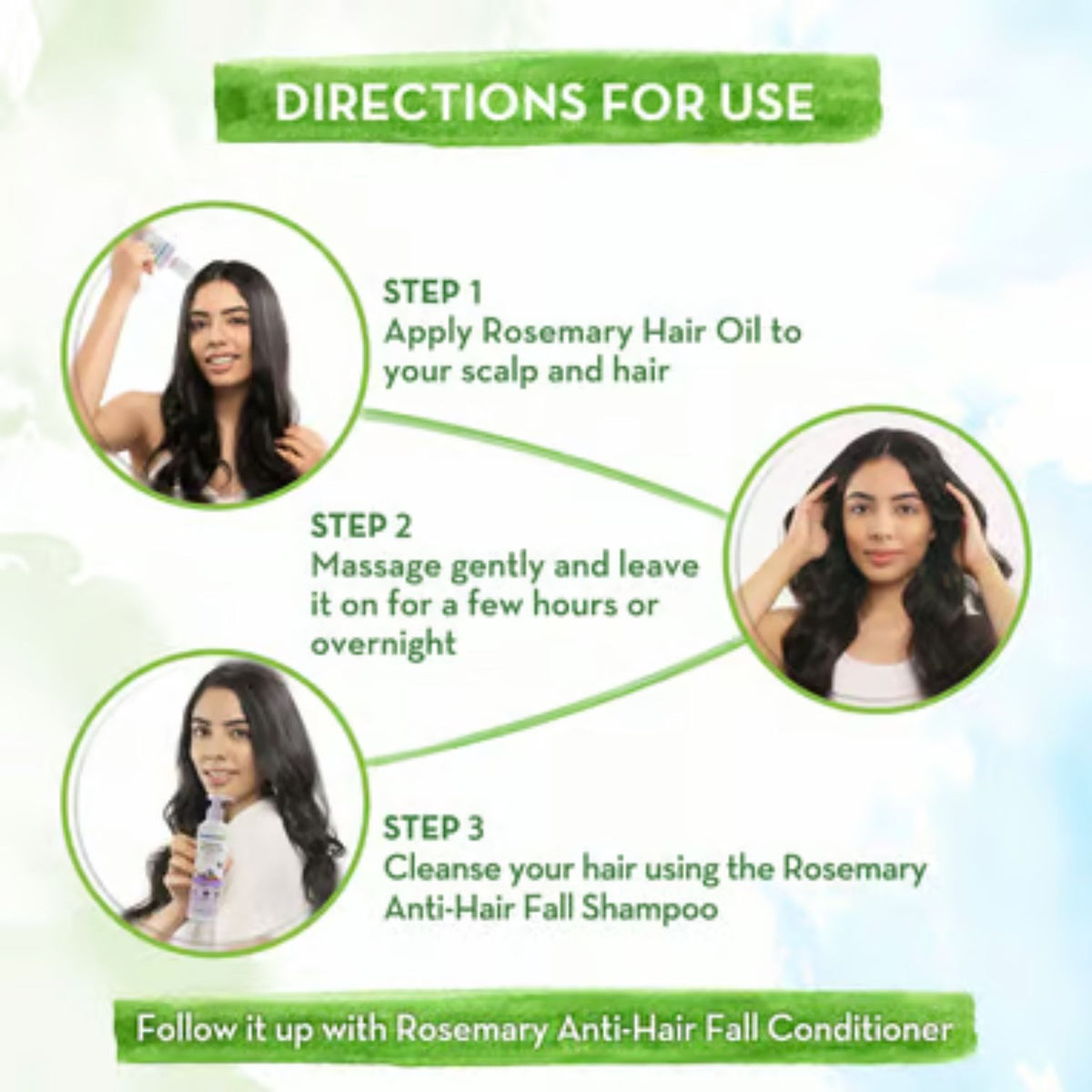 Mamaearth Rosemary Hair Care Trio: Shampoo (250 ml) + Hair Growth Oil (150 ml) + Conditioner (250 ml) - Image 5