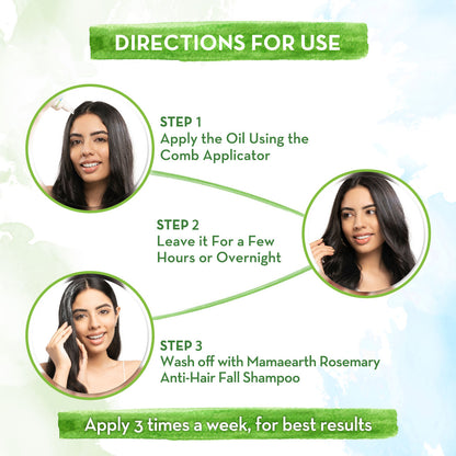 Mamaearth Rosemary Hair Growth Oil with Rosemary & Methi Dana for Promoting Hair Growth | Controls Hair Fall | Strengthens Hair | Stimulates New Hair Growth | Healthy Nourished Hair - 200 ml - Image 4