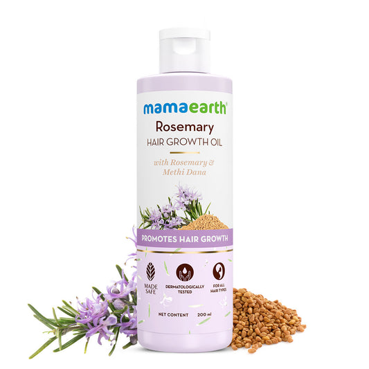 Mamaearth Rosemary Hair Growth Oil with Rosemary & Methi Dana for Promoting Hair Growth | Controls Hair Fall | Strengthens Hair | Stimulates New Hair Growth | Healthy Nourished Hair - 200 ml - Image 2