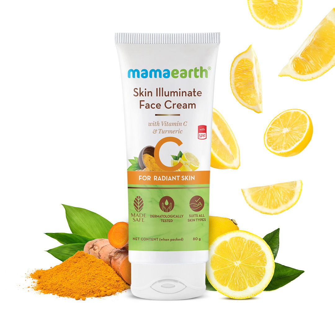 Mamaearth Skin Illuminate Face Cream with Vitamin C and Turmeric for Radiant Skin a€“ 80 gm - Image 2