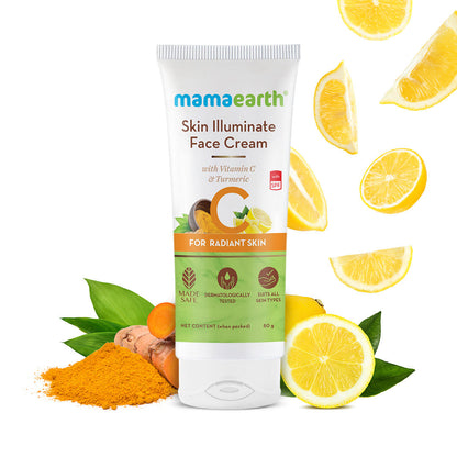 Mamaearth Skin Illuminate Face Cream with Vitamin C and Turmeric for Radiant Skin a€“ 80 gm - Image 2