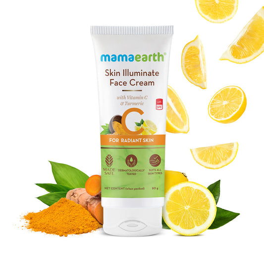 Mamaearth Skin Illuminate Face Cream with Vitamin C and Turmeric for Radiant Skin a€“ 80 gm - Image 2