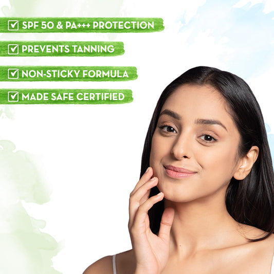 Mamaearth Skin Illuminate Sunscreen with SPF 50 Gel with Vitamin C & Turmeric for UVA & B Protection, Pa+++ -(50 gm) - Image 2