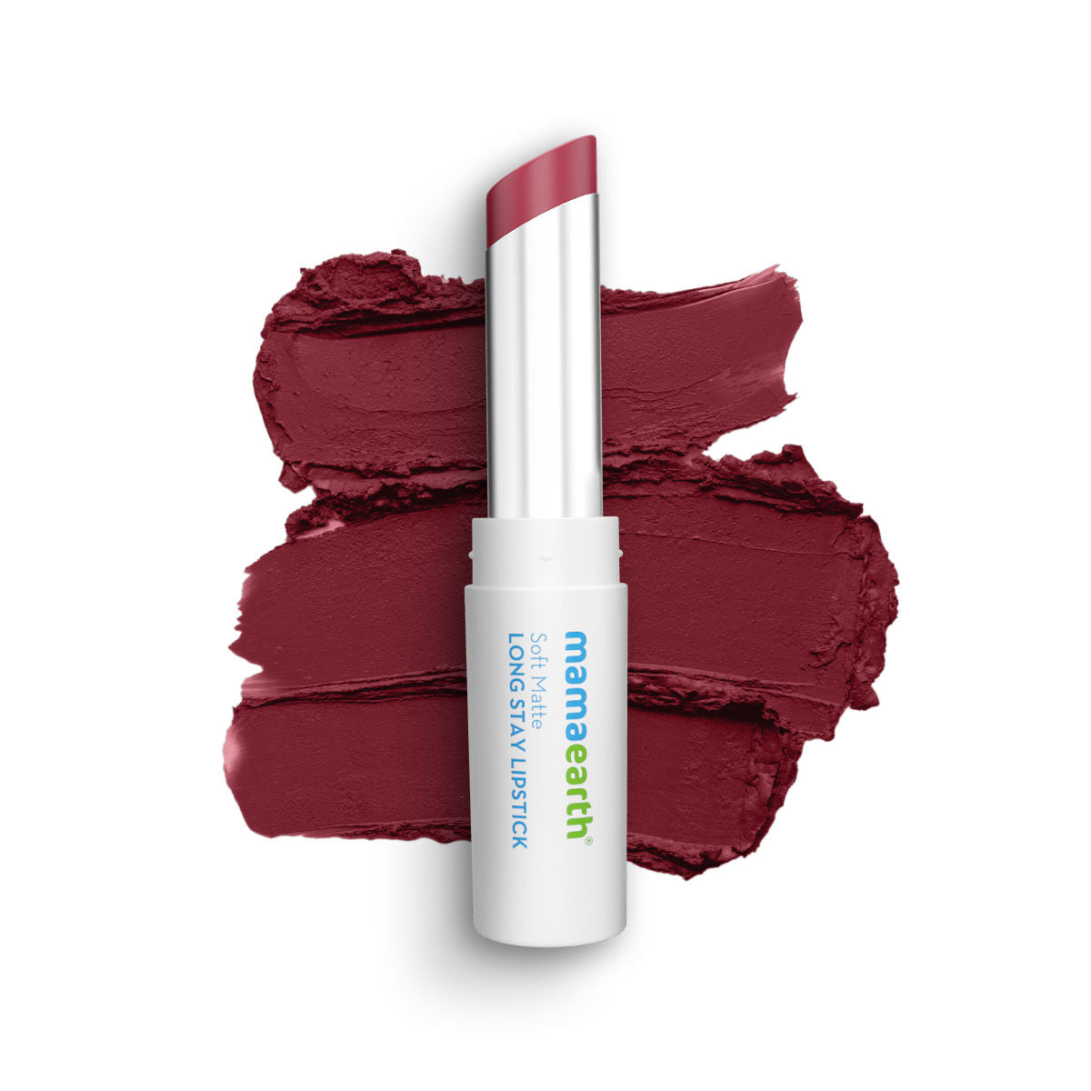 Mamaearth Soft Matte Long Stay Lipstick with Jojoba Oil & Vitamin E for 12 Hour Long Stay - Grape Wine - 3.5 gm