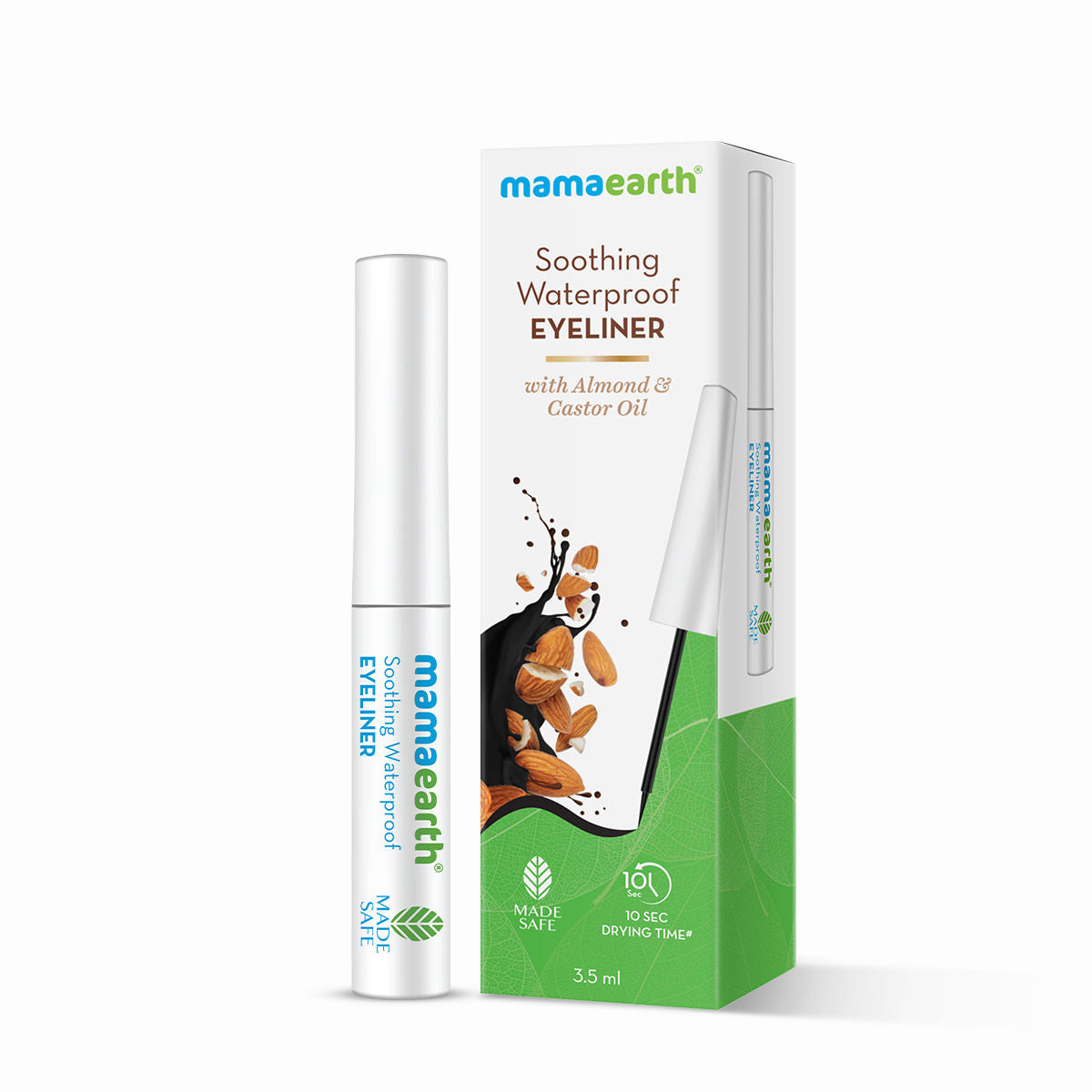 Mamaearth Soothing Waterproof Eyeliner with Almond Oil & Castor Oil for 10 Hour Long Stay - 01 Matte Black 3.5 ml