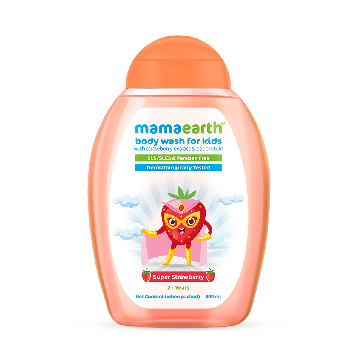 Mamaearth Super Strawberry Body Wash for Kids with Strawberry & Oat Protein – 300 ml - Image 2