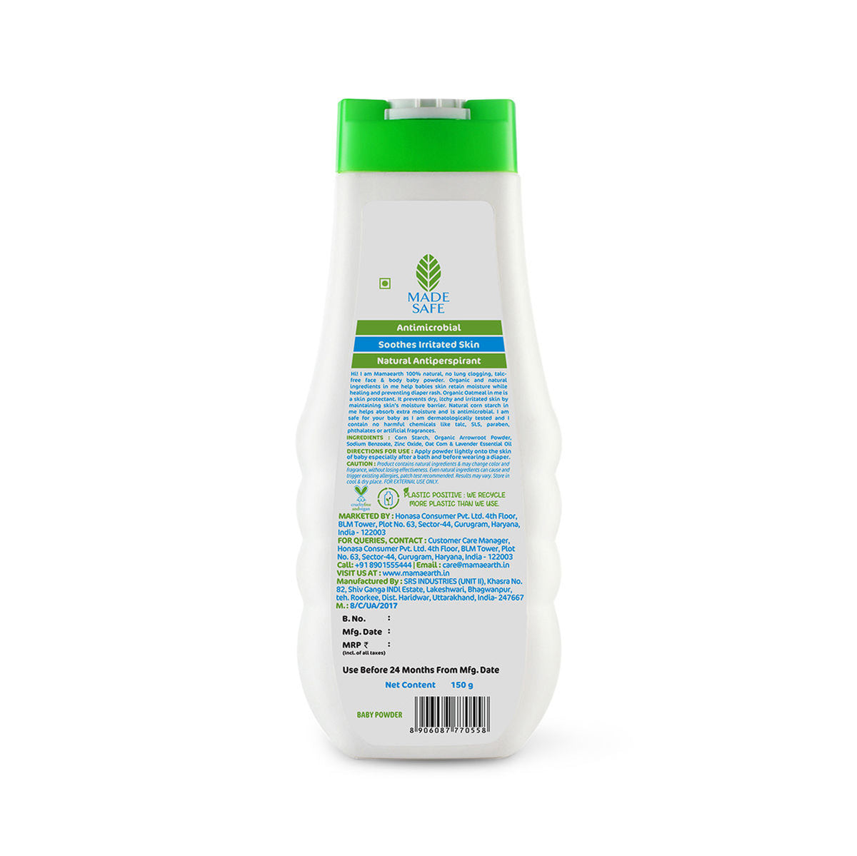 Mamaearth Dusting Powder with Oatmeal & Corn Starch for Babies, 150 gm - Image 2
