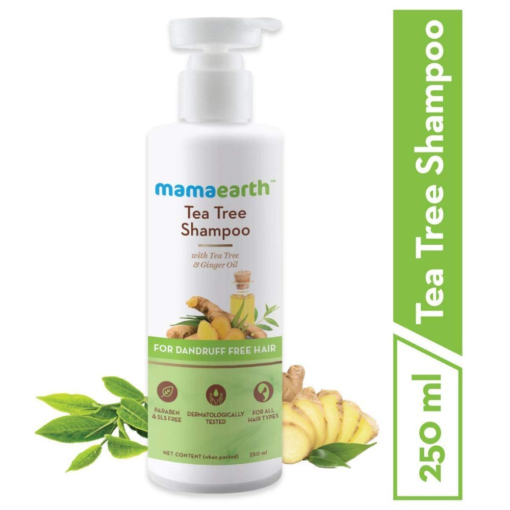 Mamaearth Tea Tree Anti Dandruff Shampoo, With Tea Tree & Ginger Oil (250 ml) - Image 4