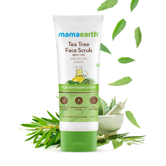 Mamaearth Tea Tree Face Scrub with Tea Tree and Neem for Skin Purification (100 gm) - Image 2