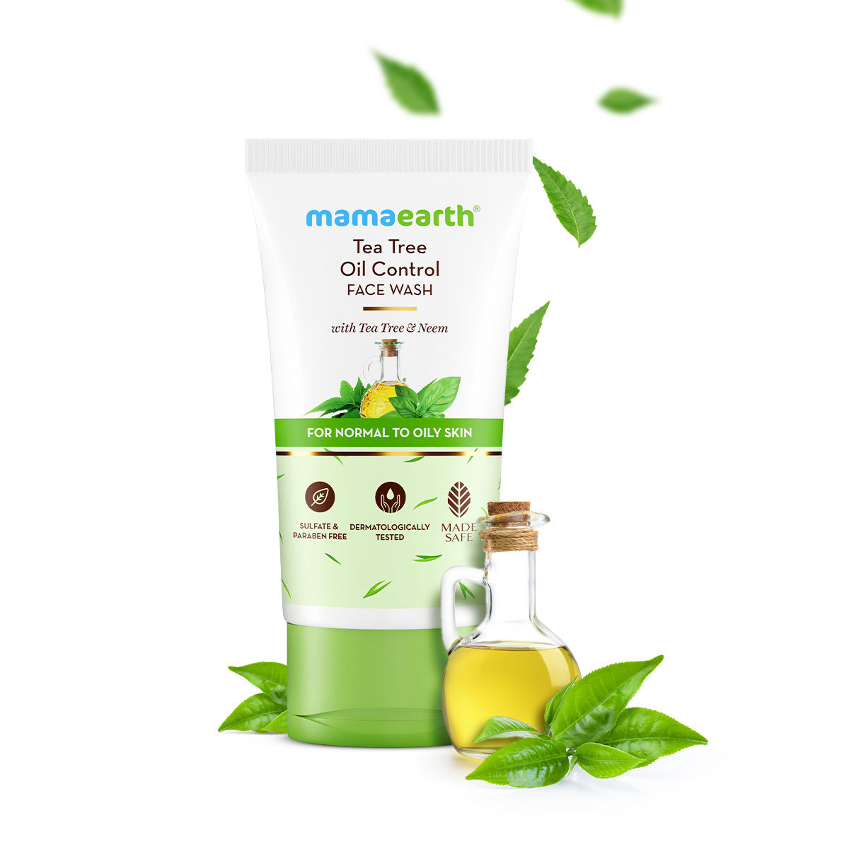 Mamaearth Tea Tree Oil Control Face Wash with Tea Tree & Neem for Normal to Oily Skin - 150 ml Up to 12 Hrs Oil Control | Cleanses Gently | Controls Acne & Pimples - Image 2