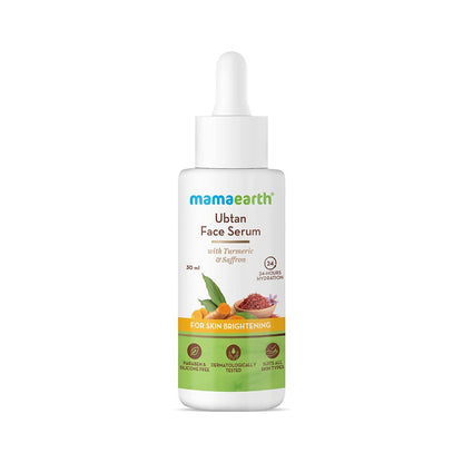 Mamaearth Ubtan Face Serum for glowing skin, with Turmeric & Saffron for Skin Brightening – 30 ml - Image 5