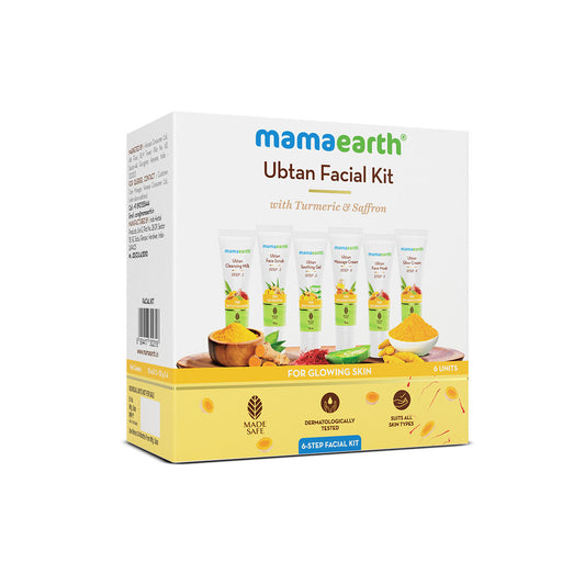 Mamaearth Ubtan Facial Kit with Turmeric & Saffron for Glowing Skin - 60 gm