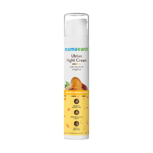Mamaearth Ubtan Night Cream with Turmeric & Saffron for Skin Brightening (50 gm) - Image 2