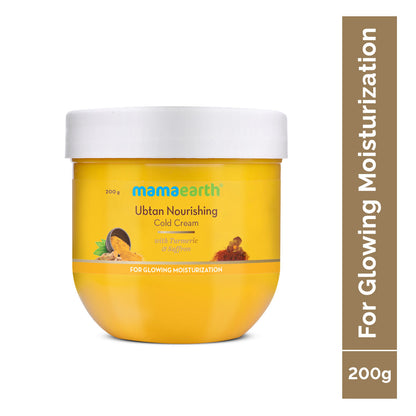 Mamaearth Ubtan Nourishing Cold Cream for Winter with Turmeric & Saffron for Glowing Moisturization (200 gm)
