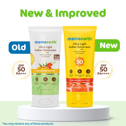 Mamaearth Ultra Light Indian Sunscreen with Carrot Seed Turmeric and SPF 50 PA+++ for Suntan Protection - 80 gm| In-Vivo Tested - Image 2