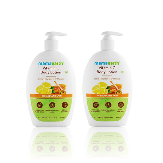 Mamaearth Vitamin C Body Lotion with Vitamin C & Honey for Radiant Skin (400 ml)(Pack of 2)