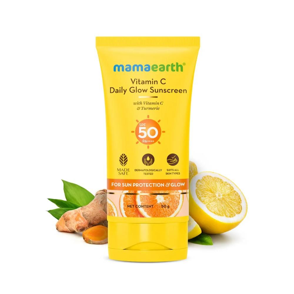 Mamaearth Vitamin C CSMS Combo : Vitamin C Face Wash (100 ml) + Vitamin C Daily Glow Face Serum (8 ml) + Vitamin C Daily Glow Face Cream (80 gm) + Vitamin C Sunscreen (50 gm) - Image 3