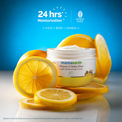 Mamaearth Vitamin C Daily Glow Light Moisturizing Cream 200 gm