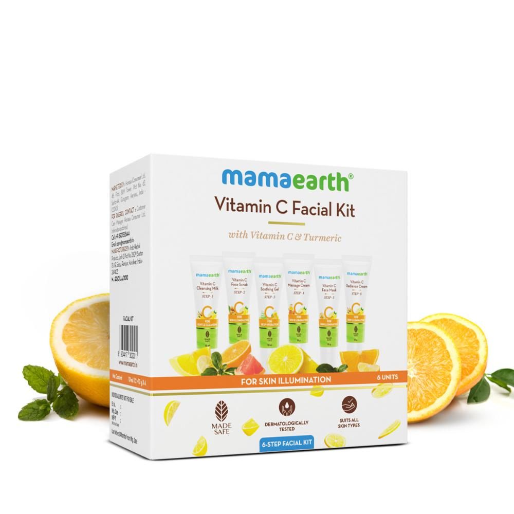 Mamaearth Vitamin C Facial Kit with Vitamin C & Turmeric for Skin Illumination - 60 gm
