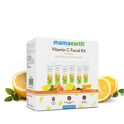 Mamaearth Vitamin C Facial Kit with Vitamin C & Turmeric for Skin Illumination - 60 gm