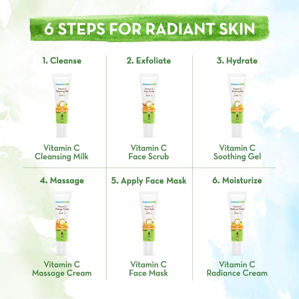 Mamaearth Vitamin C Facial Kit with Vitamin C & Turmeric for Skin Illumination - 60 gm - Image 5