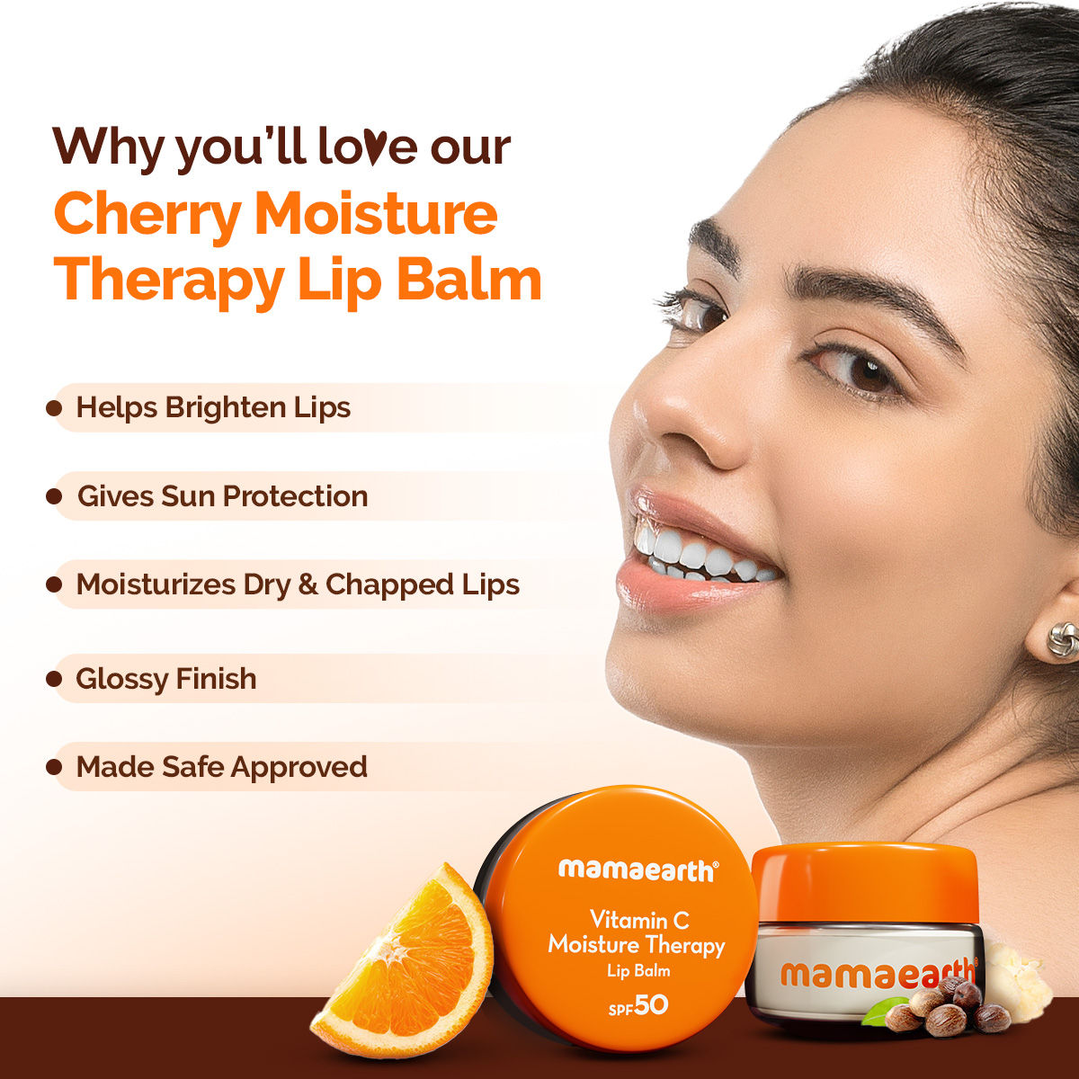 Mamaearth Vitamin C Moisture Therapy Lip Balm SPF 50 for Dry & Chapped Lips 15 gm - Image 5