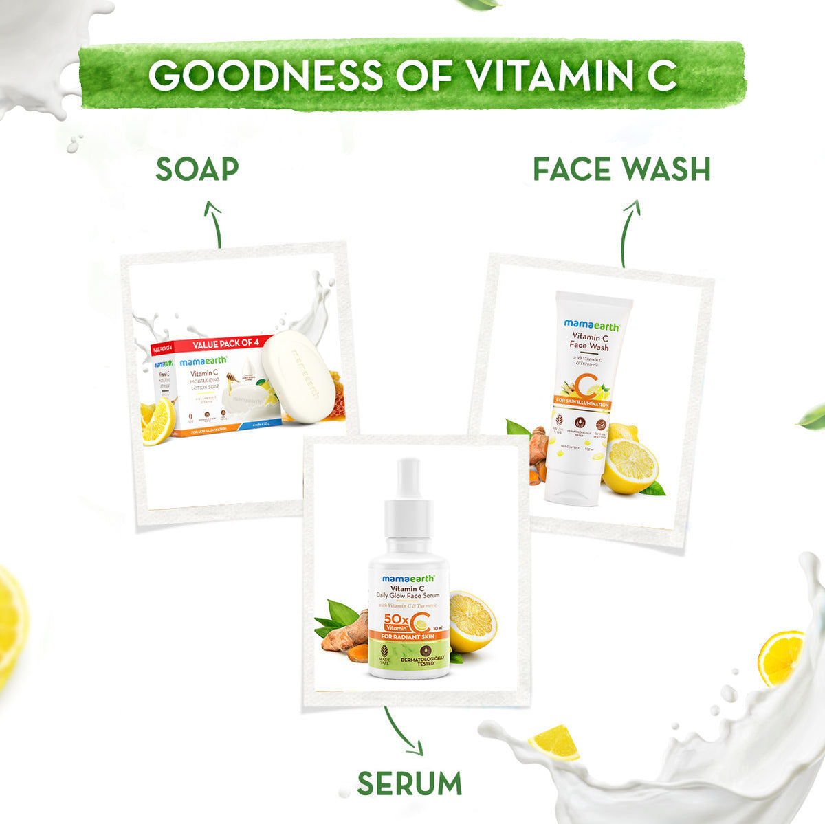 Mamaearth Vitamin C Moisturizing Lotion Soap Pack of 4 (125 g x 4) - Image 5