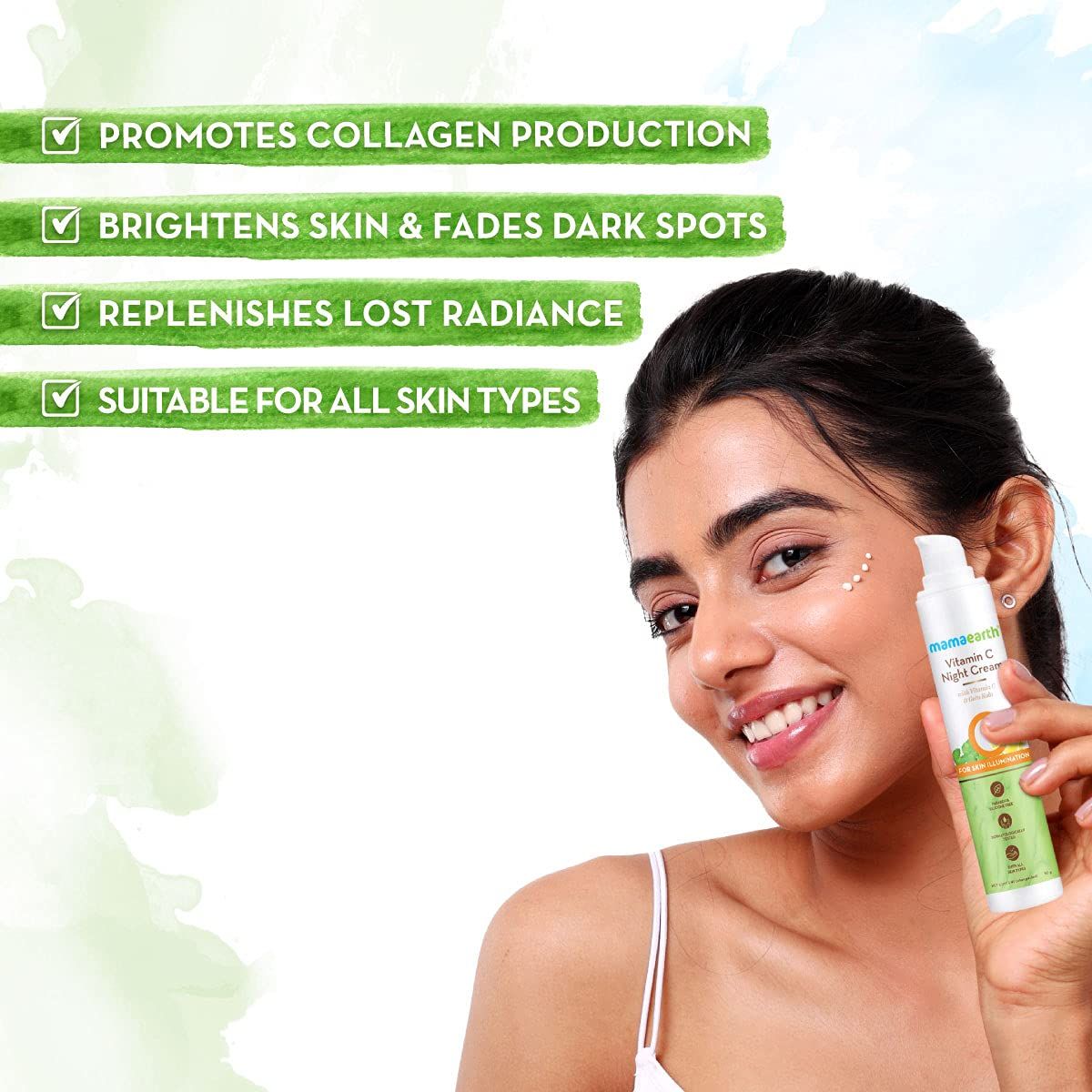 Mamaearth Vitamin C Night Cream with Vitamin C & Gotu Kola for Skin Illumination a€“ 50 gm - Image 2