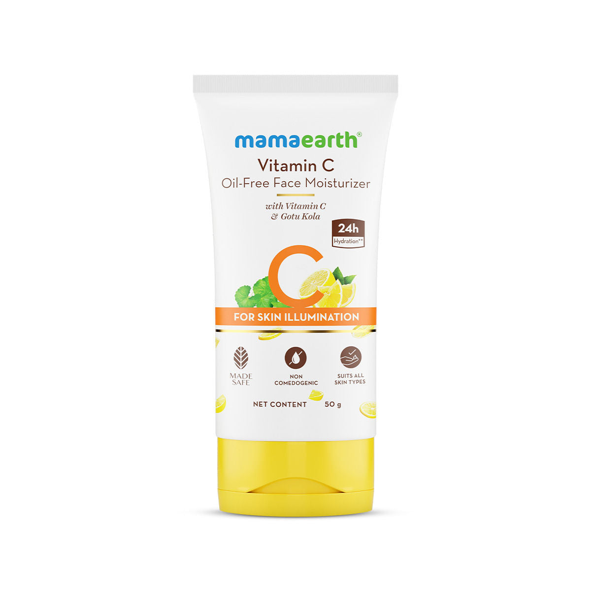 Mamaearth Vitamin C Oil-Free Moisturizer For Face with Vitamin C and Gotu Kola for Skin Illumination - 50 gm