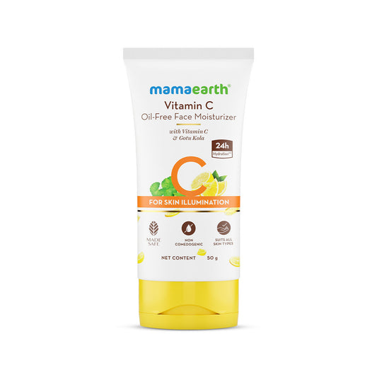 Mamaearth Vitamin C Oil-Free Moisturizer For Face with Vitamin C and Gotu Kola for Skin Illumination - 50 gm