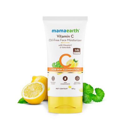 Mamaearth Vitamin C Oil-Free Moisturizer For Face with Vitamin C and Gotu Kola for Skin Illumination - 50 gm - Image 2