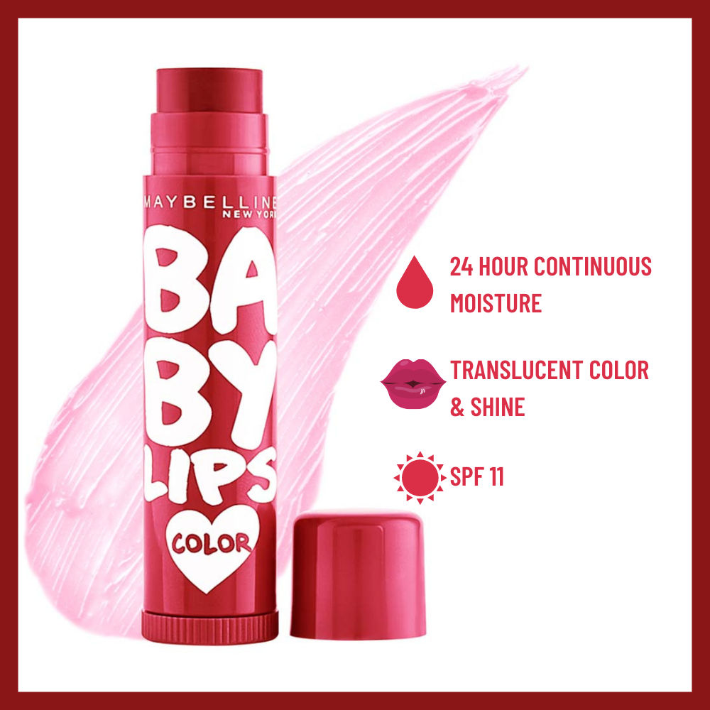 Maybelline Baby Lips Color Lip Balm with SPF 11 Up To 24H Moisture - Berry Crush – 4 gm - image 3