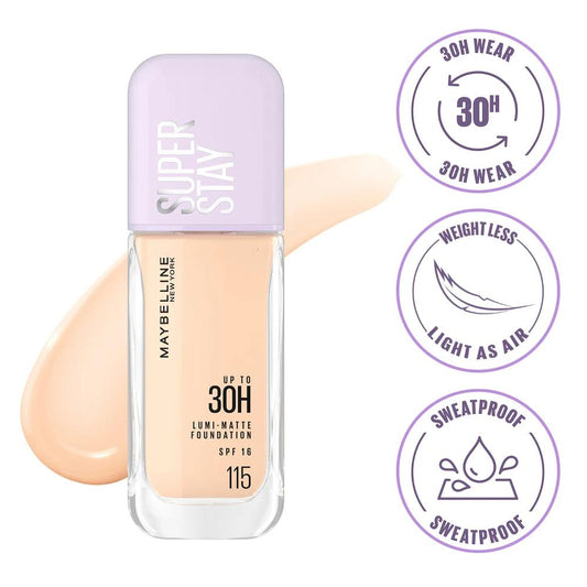 Maybelline Makeup Basics Kit 1 (Super Stay Lumi Matte -shade 115 (35 ml) + Fitme Primer Matte (30 ml) - image 2