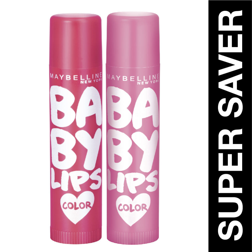 Maybelline Baby Lips Pink Lolita & Berry Crush Tinted Lip Balm – Pack of 2, 8 gm - Maybelline