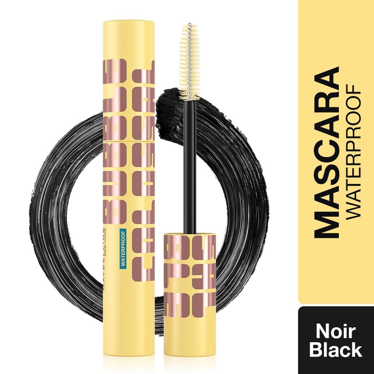 Maybelline Colossal Bubble Volumizing Mascara Waterproof – Noir black - Volumizing & lightweight - 8.75 ml - Maybelline