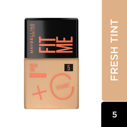 Maybelline Fit Me Fresh Tint With SPF 50 & Vitamin C, Shade 05 – Natural Coverage Skin Tint For Daily Use 30 ml - Maybelline