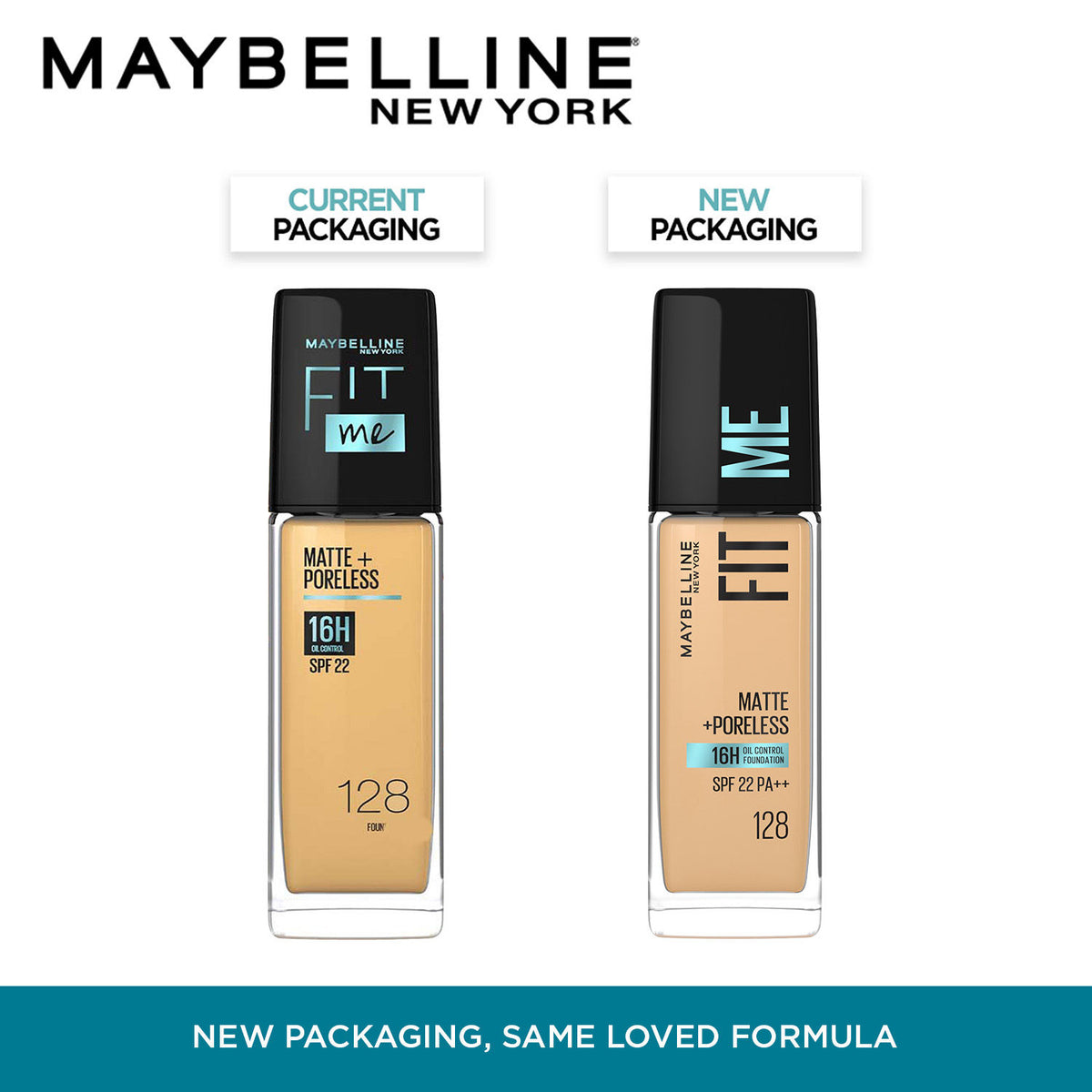 Maybelline Fit Me Matte+Poreless Liquid Foundation 16H Oil Control - 128 Warm Nude, 30 ml - image 2