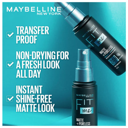 Maybelline Fit Me Matte + Poreless Setting Spray, 24H Oil-Control, Non-Acnegenic – 60 ml - image 4